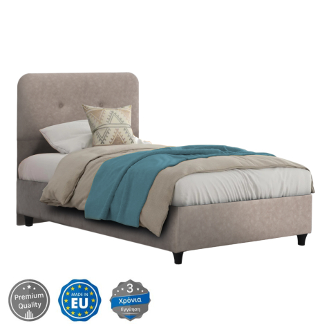 Paturi - BED DOLORES HM649.22 BEIGE T.NUBUCK FABRIC 90X200