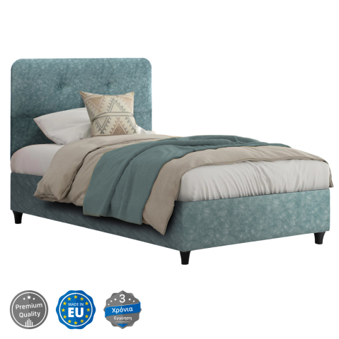 Paturi - BED DOLORES HM649.27 T.NUBUCK FABRIC LIGHT GREEN 90X200