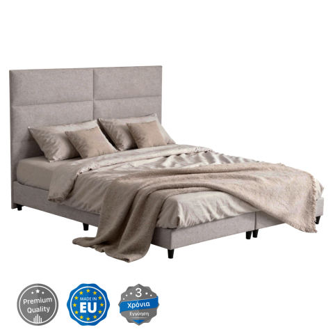 Interior - BED KING-SIZE MILO MADE OF BEIGE FABRIC HM628.32 FOR MATTRESS 180x200cm.