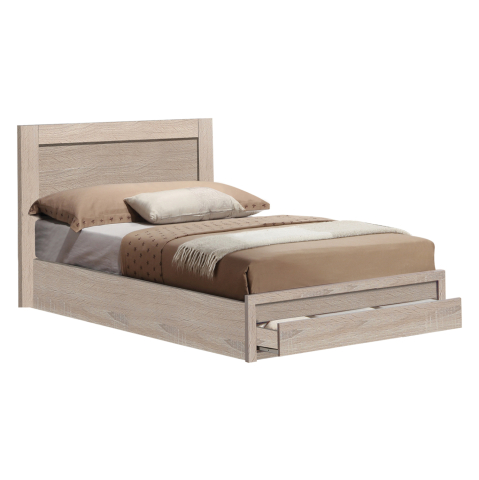 Paturi - Bed Melany HM323.12 with 1 drawer Sonoma 110x190