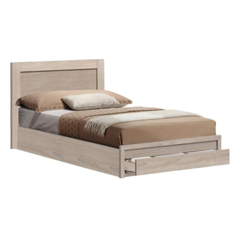 Paturi - Bed Melany HM346.02 with 1 Drawer Sonoma 90x190cm