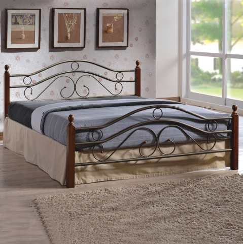 Interior - Bed Metallic-RUBBERWOOD Celina HM311 FOR MATTRESS 150x200cm