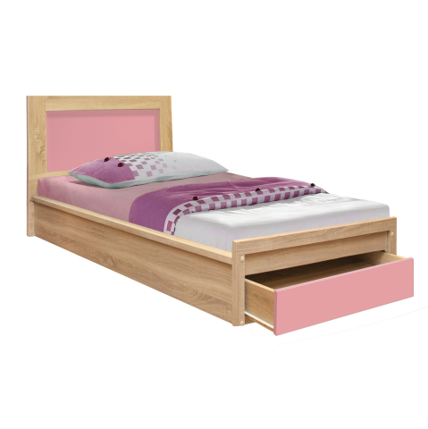 Camera copiilor - Bed with drawer Playroom HM330.02 Sonama-Pink 90x190cm