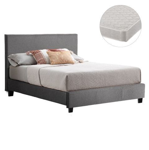 Seturi paturi cu saltele - BED WITH MATTRESS BECCA HM21283.04 GREY FABRIC--FOR MATTRESS 150x200cm