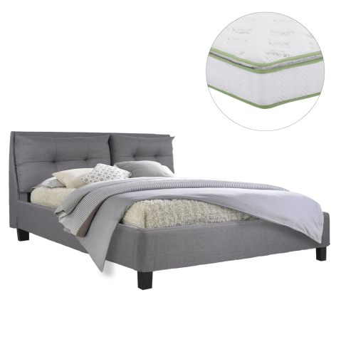 Seturi paturi cu saltele - BED WITH MATTRESS BILLIE HM21284.03 GREY FABRIC--FOR MATTRESS 160x200cm