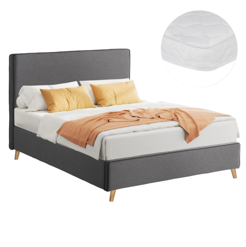 Seturi paturi cu saltele - BED WITH MATTRESS MAYLIN HM21281.03 GREY FABRIC--FOR MATTRESS 120x200cm