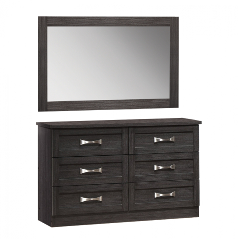 Sertare - Toalete - Bedroom Toilet -Drawer with mirror Zebrano HM10172.01 120x40x76 cm.