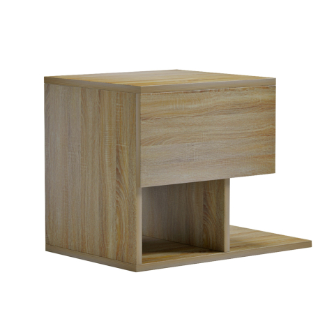 Noptiere - BEDSIDE NIGHTSTAND CASPIAN HM9071.12 MELAMINE IN SONAMA 46.8x33x36.8Hcm.