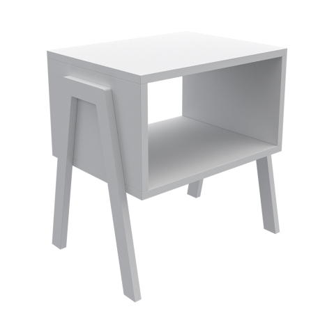 Noptiere - BEDSIDE STAND JAKE HM18182.01 MELAMINE IN WHITE 48x35x49Hcm.