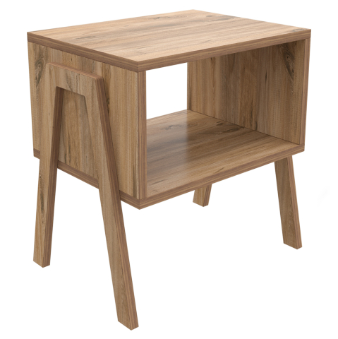 Noptiere - BEDSIDE STAND JAKE HM18182.04 MELAMINE IN NATURAL WOOD COLOR 48x35x49Hcm.