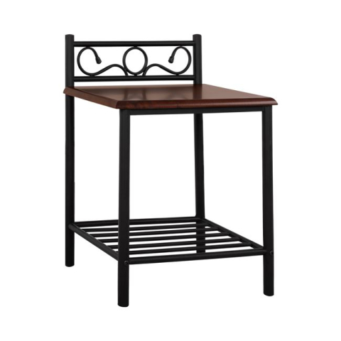 Noptiere - Bedside table Suzie HM388 from metal and wood 45x35x48-61Η cm