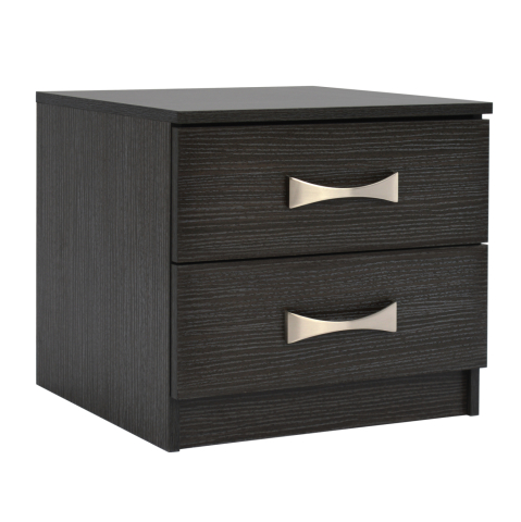 Noptiere - Bedside table with 2 drawers and handles HM2235.01 Zebrano 48x40x42