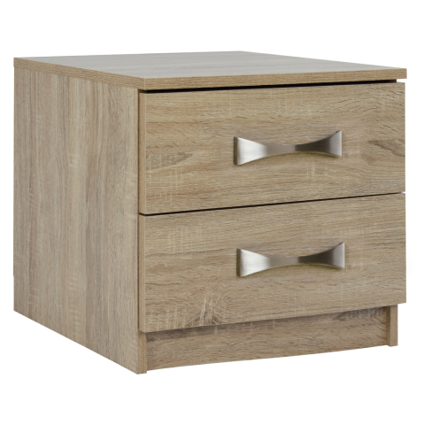 Noptiere - Bedside table with 2 drawers and handles HM2235.02 Sonama 48x40x42