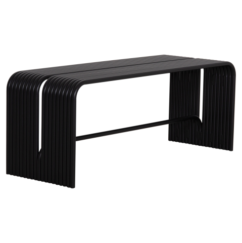 Banci - BENCH 2-SEATER SERIES INTREPID HM6327.01 ALUMINUM IN BLACK 109,5x37x42Hcm.