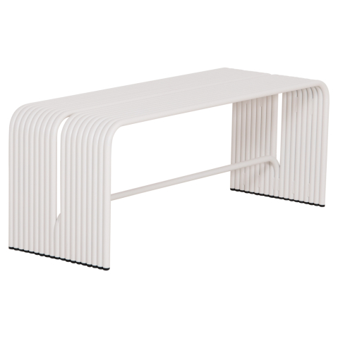 Banci - BENCH 2-SEATER SERIES INTREPID HM6327.02 ALUMINUM IN WHITE 109,5x37x42Hcm.