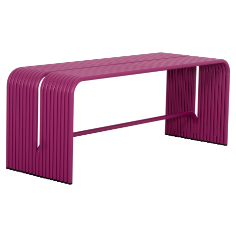 Banci - BENCH 2-SEATER SERIES INTREPID HM6327.05 ALUMINUM IN PURPLE COLOR 109,5x37x42Hcm.