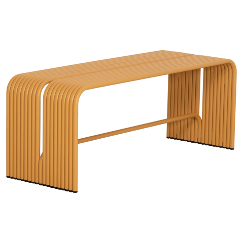 Banci - BENCH 2-SEATER SERIES INTREPID HM6327.06 ALUMINUM IN YELLOW COLOR 109,5x37x42Hcm.
