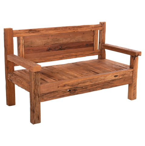Banci - BENCH 3-SEATER THREEWAY HM9454.01 RECYCLED MIX WOOD 159.5x80x100Hcm.