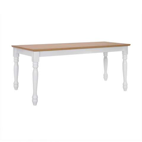 Banci - Bench for dining table HM8281 natural seat white frame 120x40x46 cm
