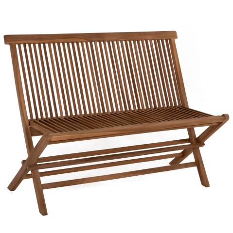 Banci - BENCH KENDALL HM9541 FOLDABLE MADE OF TEAK WOOD IN NATURAL COLOR 120x62x89Hcm.
