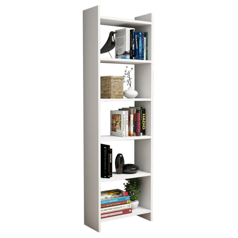 Biblioteci - BOOKCASE CLASSIKER HM9226.11 MELAMINE WHITE 48,5x22x160Hcm.