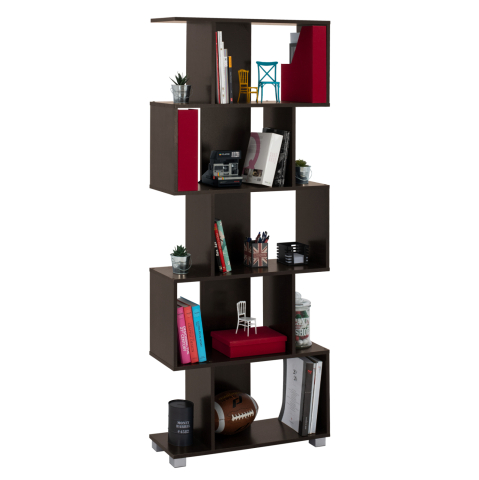 Biblioteci - Bookcase from melamine HM2385.01 Wenge 70x25x177 cm.