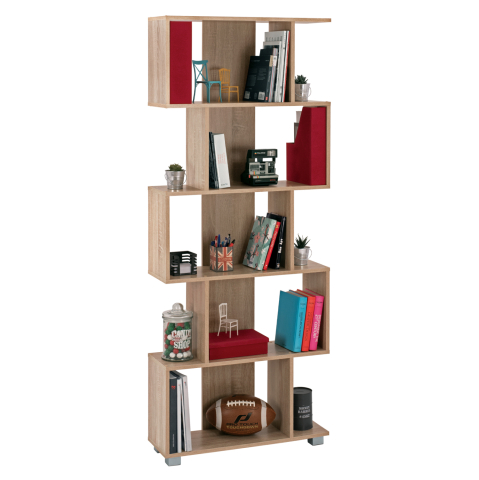 Biblioteci - Bookcase from melamine HM2385.02 sonama 70x25x177 cm.