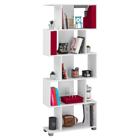 Biblioteci - Bookcase from melamine HM2385.04 White 70x25x177 cm.