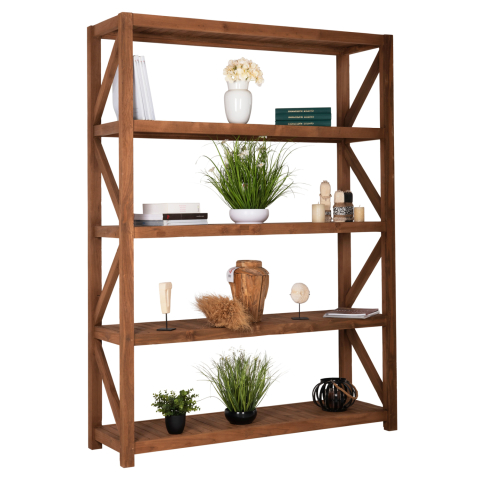 Vitrine - BOOKCASE KITAKU HM9798 RECYCLED TEAK IN NATURAL 150x45x200Hcm.