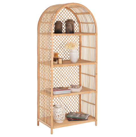 Vitrine - BOOKCASE SIMOK HM9552 MADE OF NATURAL RATTAN IN NATURAL COLOR 80x40x182Hcm.