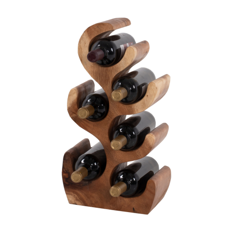 Decoratiuni - BOTTLE RACK MADE OF SUAR WOOD 6-SEAT 18x20x50Hcm.HM9485