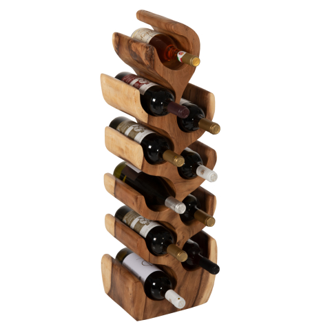 Decoratiuni - BOTTLE RACK VERTICAL MADE OF SUAR WOOD 27x18,5x82Hcm. HM9486