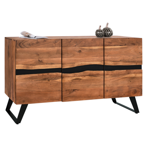Bufete - Buffet HM8173.11 Alicia from Solid acacia Wood natural 148x43x86 cm.