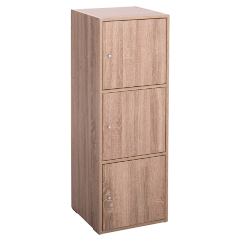 Interior - CABINET WITH 3 STORAGE SPACES SORIANO HM9939.11 SONAMA OAK MELAMINE 40x39x119Hcm.