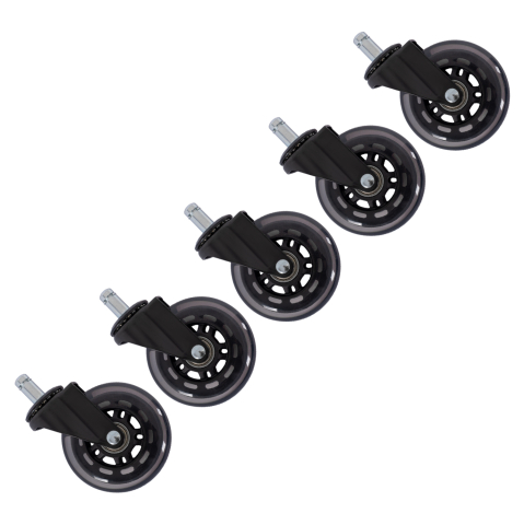 Piese de schimb - CASTER WHEELS HM1179 5PCS SET SPARE PARTS FOR OFFICE CHAIRS- ELASTIC POLYURETHANE