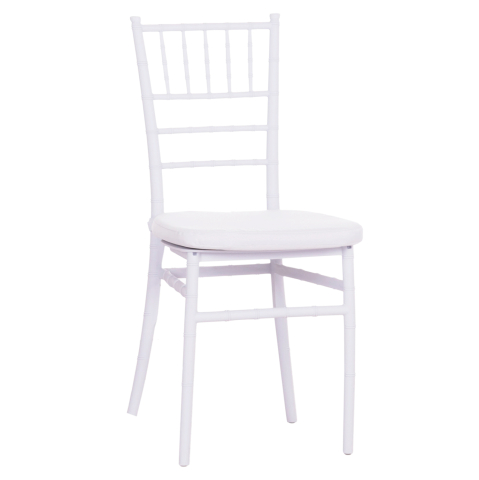 Catering - CATERING CHAIR TIFFANY WITH CUSHION HM21104 WHITE POLYPROPYLENE 39x47x89Hcm.