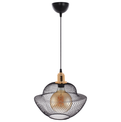 Iluminat - CEILING PENDANT BLACK METAL MESHES MODERN STYLE Φ30x65Hcm.HM7690.01