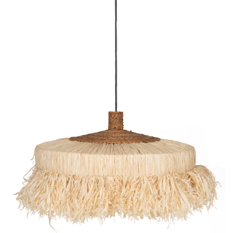 Iluminat - CEILING PENDANT CYLINDRICAL CAP MADE OF SISAL FIBERS IN NATURAL COLOR 80x80x45Hcm.HM7790