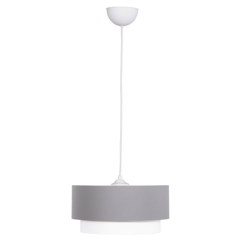 Iluminat - CEILING PENDANT CYLINDRICAL LAMP KRIKS HM4706.01 PVC IN WHITE-GREY Φ30x70Hcm.