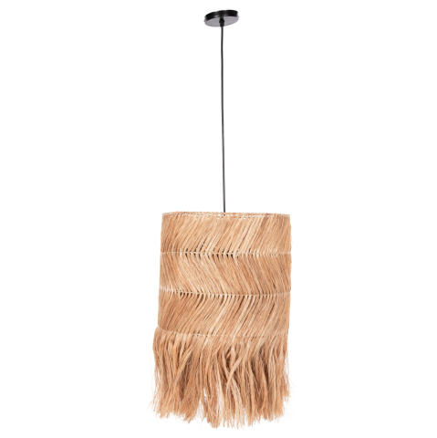 Iluminat - CEILING PENDANT CYLINDRICAL MADE OF ABACA IN NATURAL COLOR 35x35x50Hcm.HM7756