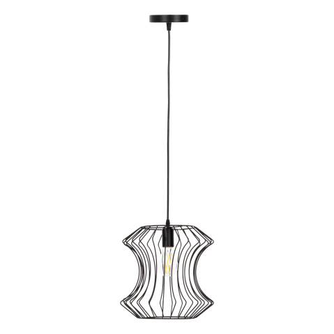 Iluminat - CEILING PENDANT FIXTURE HM4112 BLACK METAL Φ30x126Hcm.