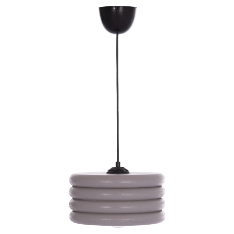 Iluminat - CEILING PENDANT HM7655.04, GREY WOODEN RINGS, Φ23x57