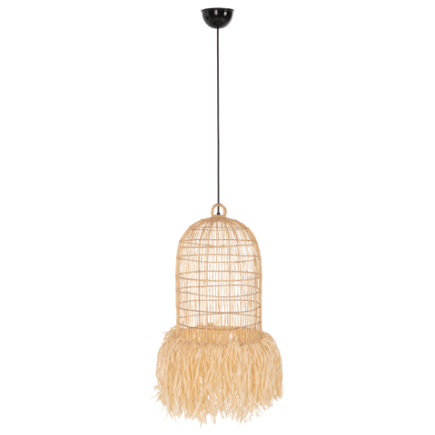 Iluminat - CEILING PENDANT LAMP ΗΜ7889 PALM LEAF FIBERS IN NATURAL COLOR Φ40x55Hcm.