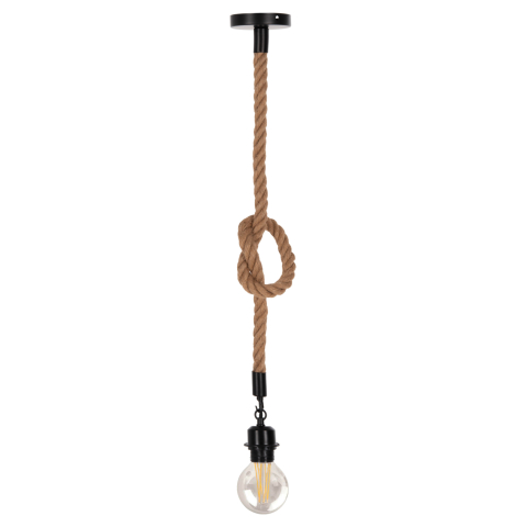 Iluminat - CEILING PENDANT LAMP HM4043 ROPE 1M LONG AND 2cm THICK-E27 SOCKET