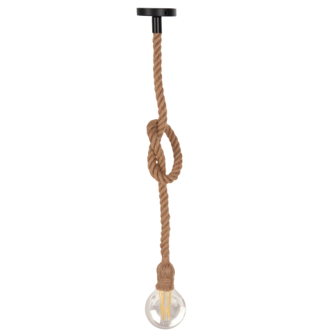 Iluminat - CEILING PENDANT LAMP HM4044 ROPE 1M LONG AND 2cm THICK-E27 COVERED SOCKET