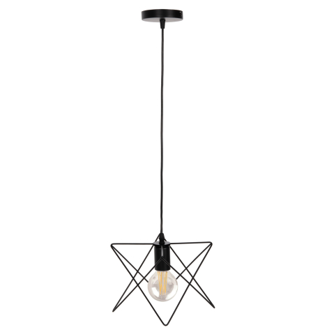 Iluminat - CEILING PENDANT LAMP HM4075 BLACK METAL CAP 18x17x120Hcm.