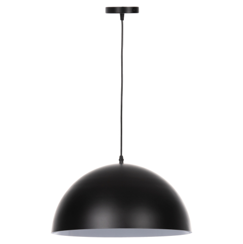 Iluminat - CEILING PENDANT LAMP HM4078 BLACK METAL ROUND CAP Φ40x125Hcm.