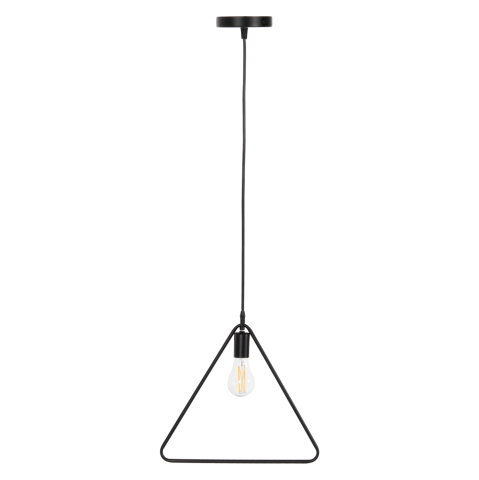 Iluminat - CEILING PENDANT LAMP HM4096 BLACK METAL TRIANGLE 38x132H cm.