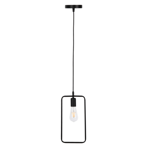 Iluminat - CEILING PENDANT LAMP HM4097 BLACK METAL RECTANGLE 17,5x133H cm.