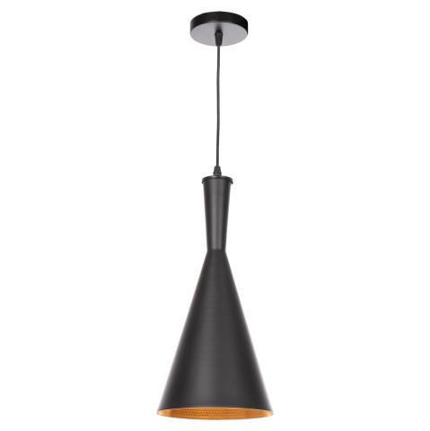 Iluminat - CEILING PENDANT LAMP HM4134 BLACK ALUMINUM CAP Φ18x130Hcm.